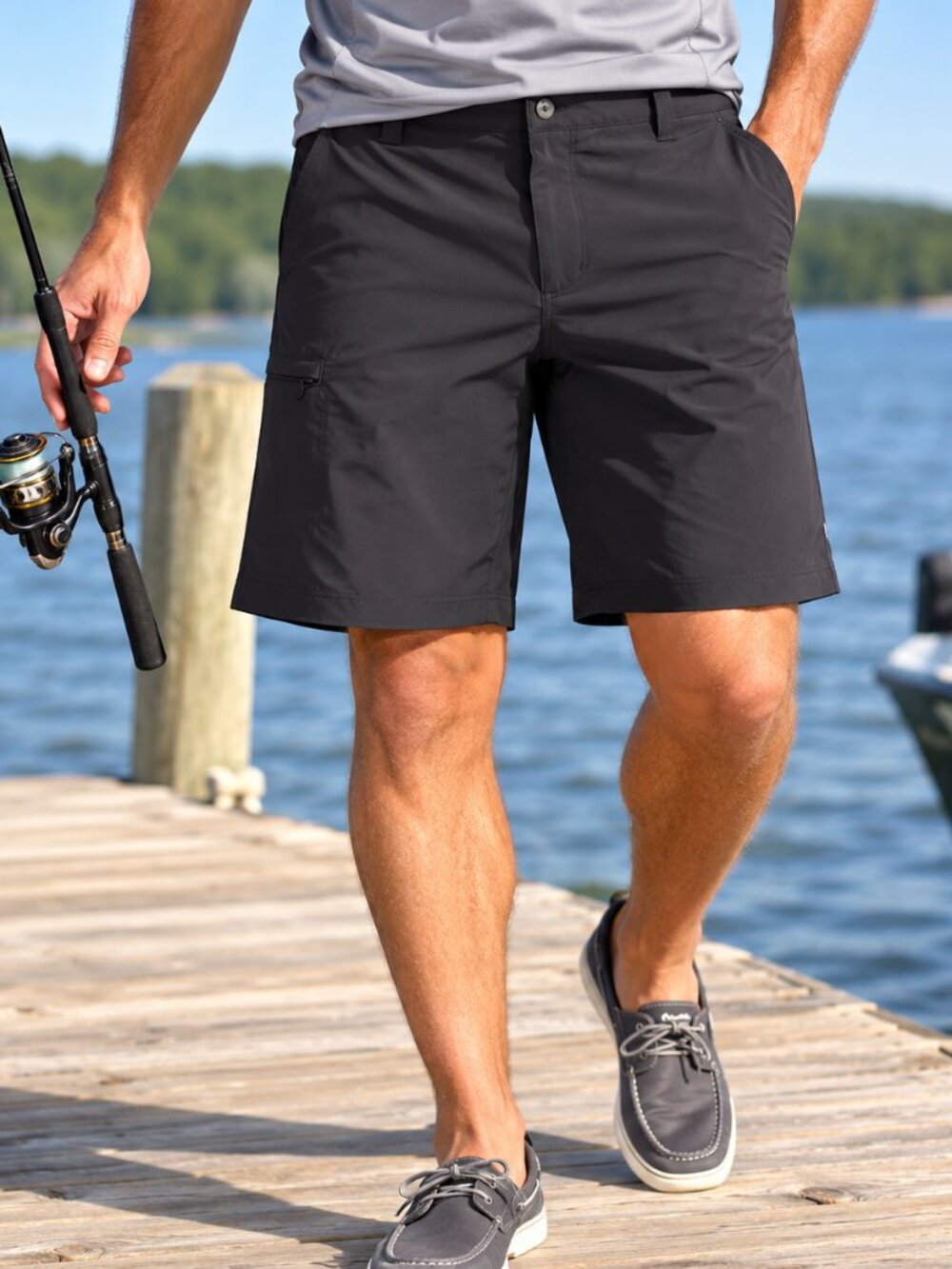 Columbia PFG Men’s Performance Size 38 Black Fishing Shorts